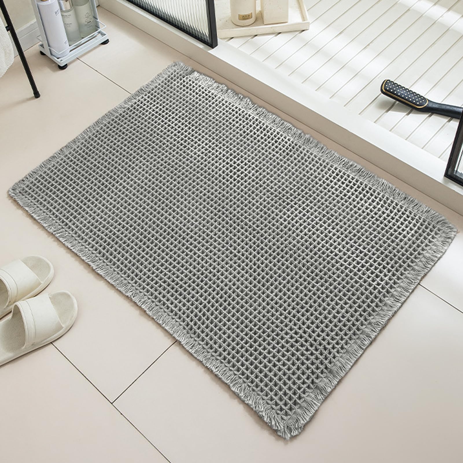 Alfombra De Baño - Tapete De Baño | Tapete Antideslizante | Tapete Absorbente Para Bañera | Alfombra Supersuave Para Bañera, Ducha, Cocina, Entrada, Apartamento, Casa De Campo | Almohadilla Lavable A