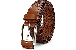 Woven Men's Style: Belted Comfort Braided for Jeans