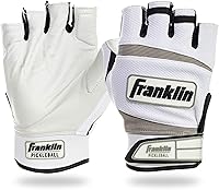 Franklin Sports Premium Pickleball Gloves - Leather Grip for Men & Women, Right & Left Hand, White - Enhanced Control & Blister Protection