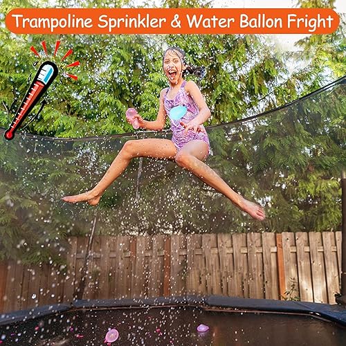 Miniatura 4 de Trampoline Water Sprinkler for Kids 39FT Water Trampoline Accessories Outdoor Fun Play Toy Summer Activities Backyard Yard Lawn Game for Boy Girl