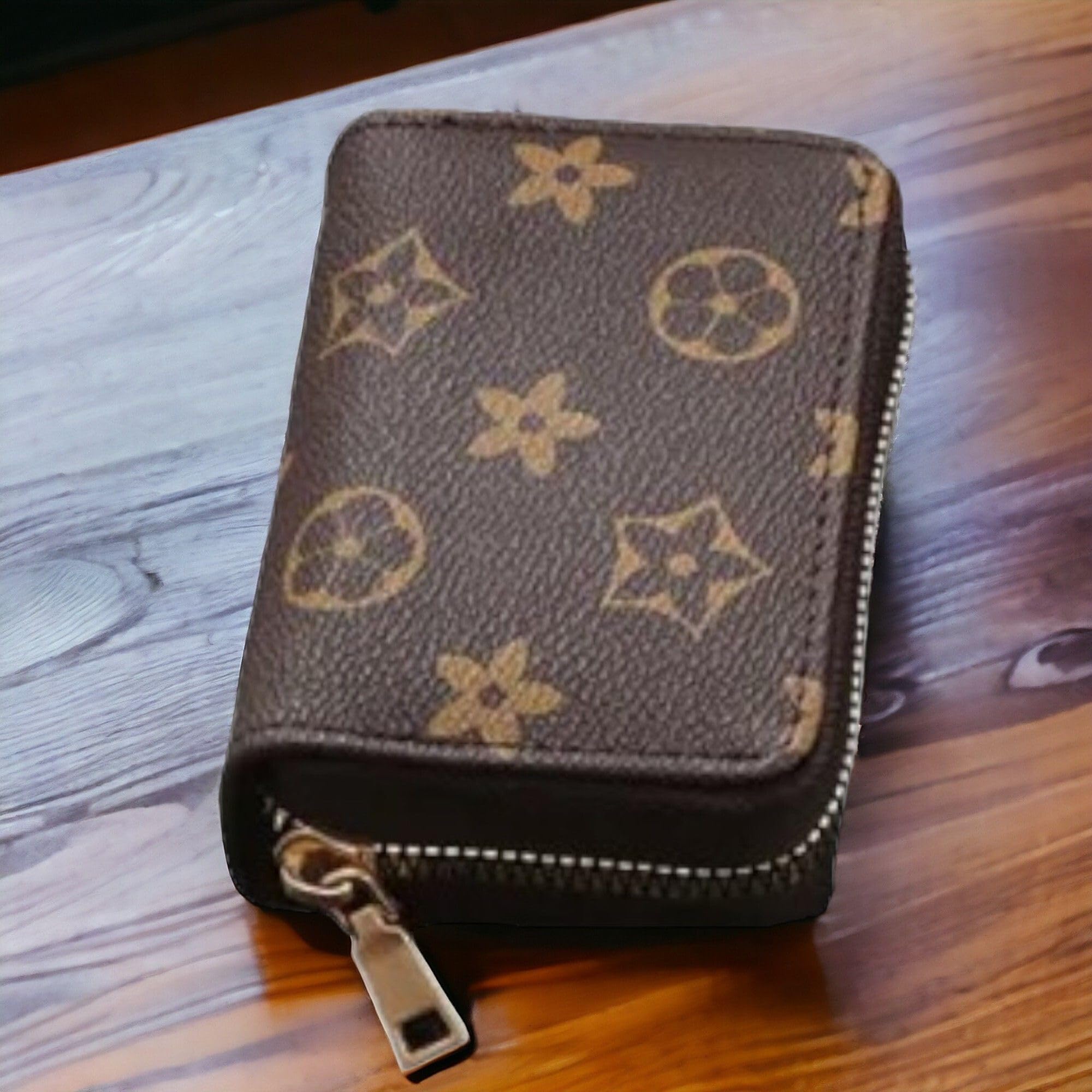 Slim Skinny Fit Card Wallet for Men and Women (Football Brown Card AV)-picture-43