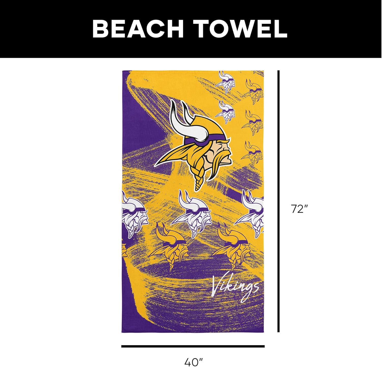 Northwest NFL Beach Towel, Quick-Dry, Soft & Absorbent Lightweight Travel Essentials for Pool or Bath, 40 x 72 inches - Image 6