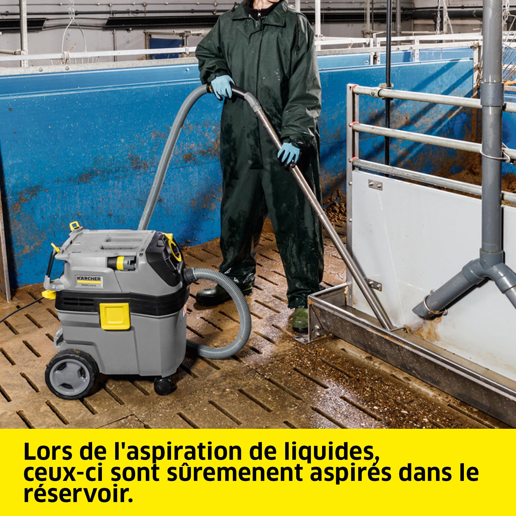 KÄRCHER Aspirateur Eau et poussières NT 30/1 AP L, Max. 1380 W, Filtre plissé Plat, réservoir : 30 l, Tuyau : 2,5 m, suceur pour sols humides/secs (300 mm), suceur de Fentes