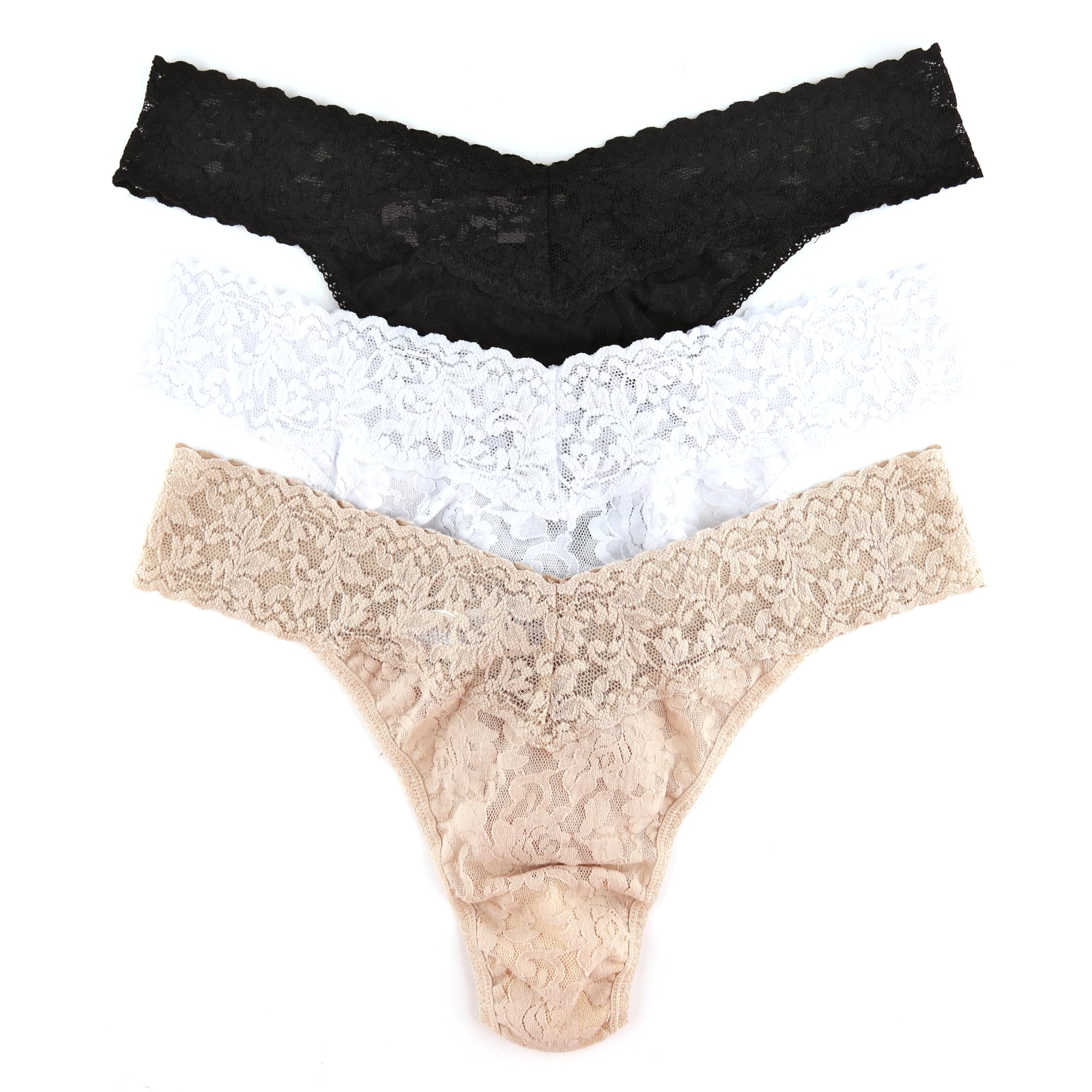 Signature Lace Original Rise Thongs | One Size 4-14 | Womens Underwear, Lacy Lingerie | 3 or 5 pack