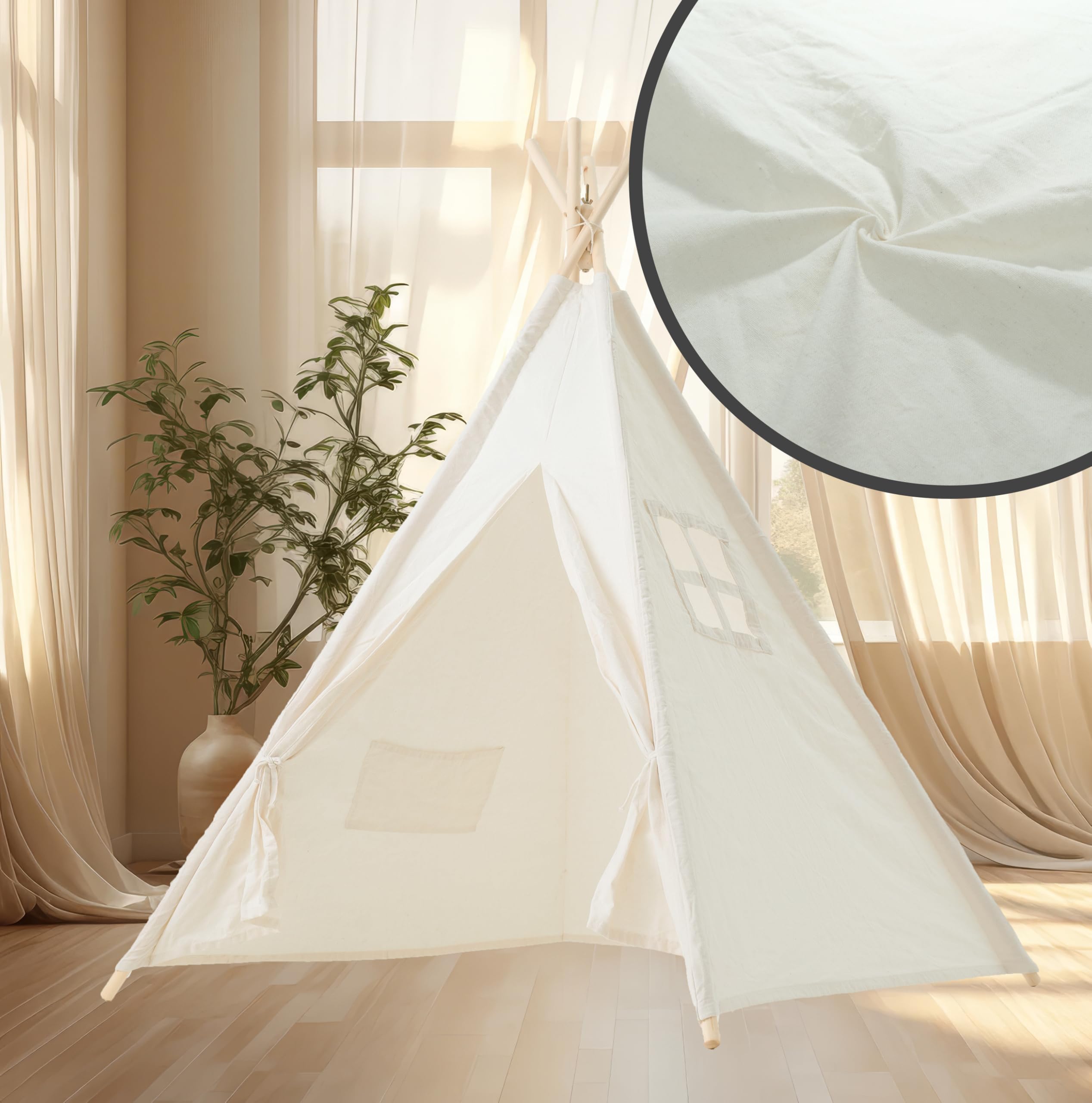 Teepee Tent for Kids,Kids Play Tent tee Pee Kids Tent Indoor Play Tent Kids Fodable Kids Play Tent,The Perfect Play Tent for Girls & Boys - 3