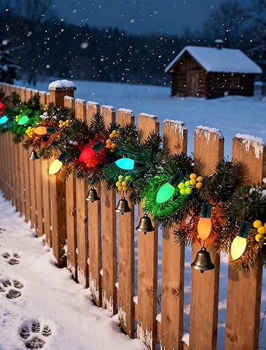 Miniatura 4 de Luces de Navidad superbrillantes C9 para exteriores (paquete de 2, 50 pies en total)  50 luces LED multicolor impermeables, bombillas inastillables