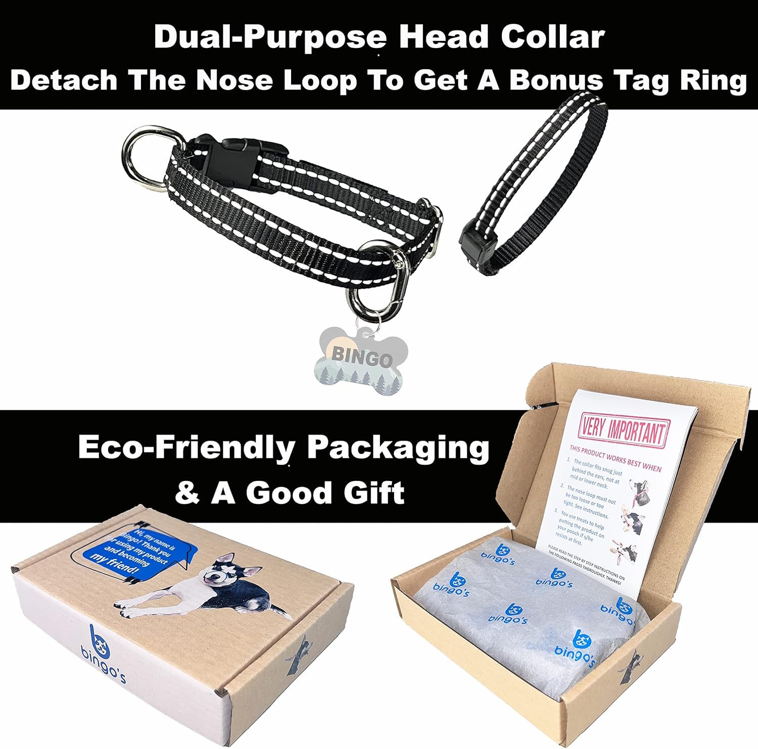 Buy DualPurpose Gentle Lead for Dogs Medium. Simple to Use No Pull Dog