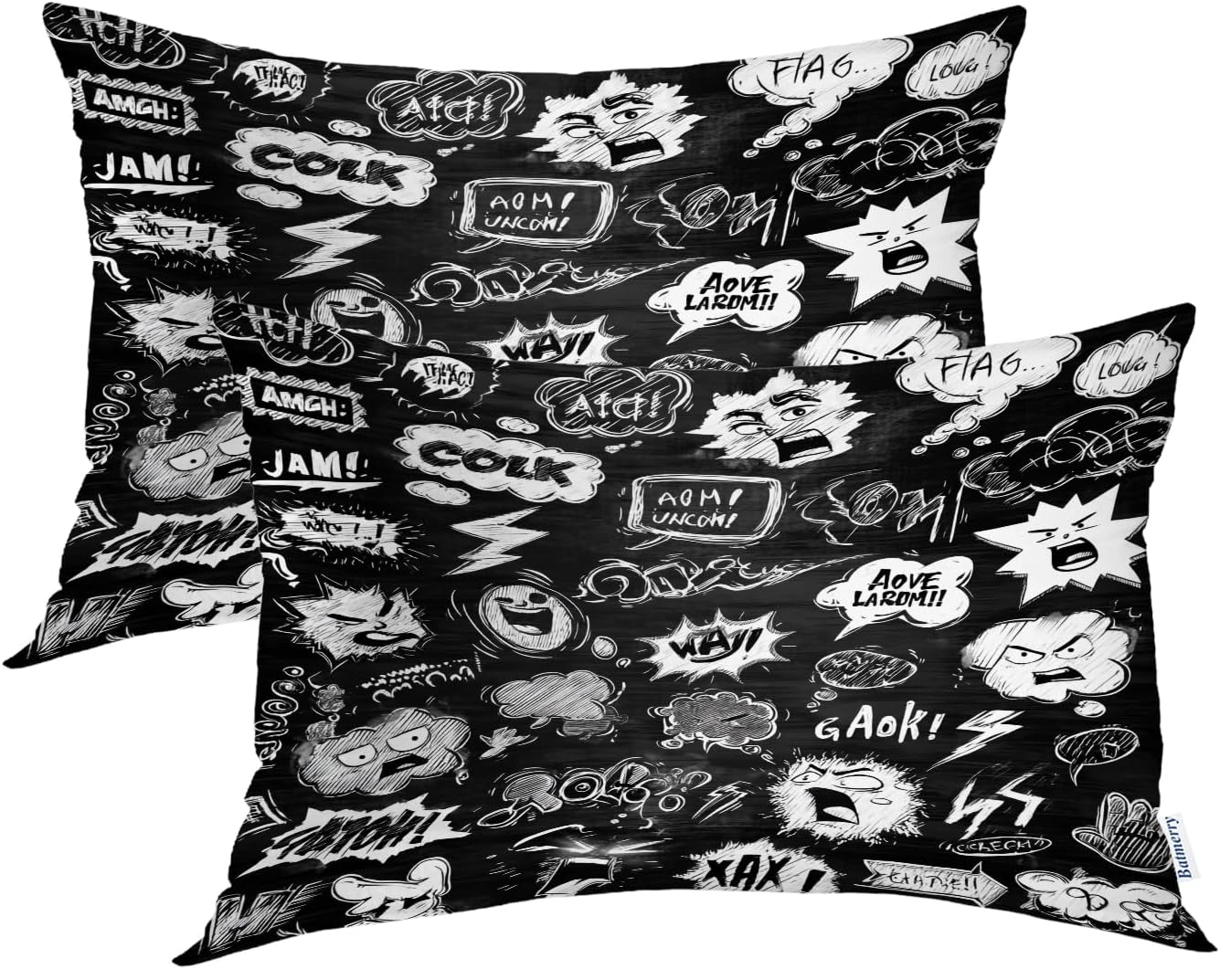 Batmerry Beach Day Ocean View Throw Pillow Covers, Sunny Weather Vacation Time Decorative Pillow Covers Digital Printing Blended Fabric for Couch Sofa Bed Invisible Zipper 20X20 in(Set of 2)