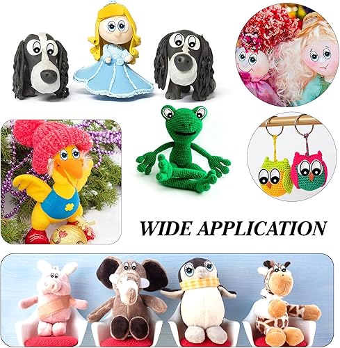 Miniatura 7 de TOAOB - Juego de 60 ojos de seguridad de plástico, ojos negros y azules, 0.512 x 0.748 in, 0.669 x 0.984 in, ojos de seguridad para muñecas, con