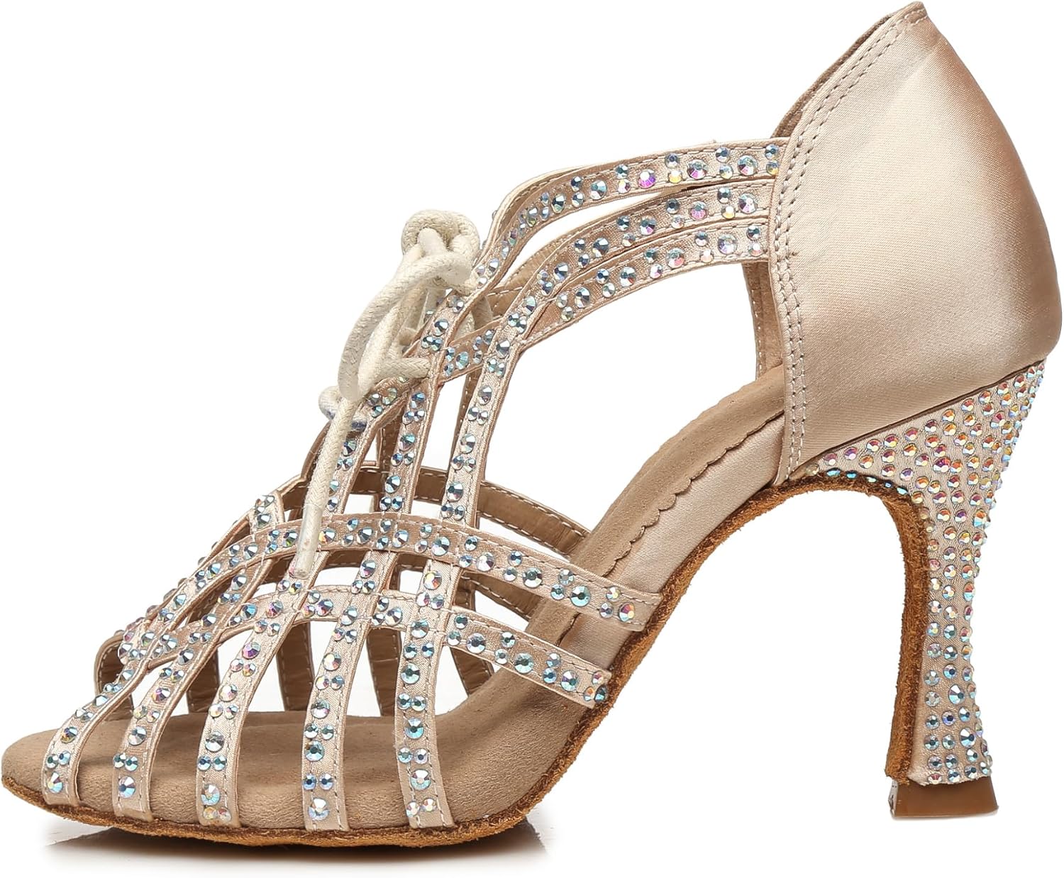 Minishion Lace up Womens Dance Shoes Sexy Dancing Heels Prom Wedding Sandals