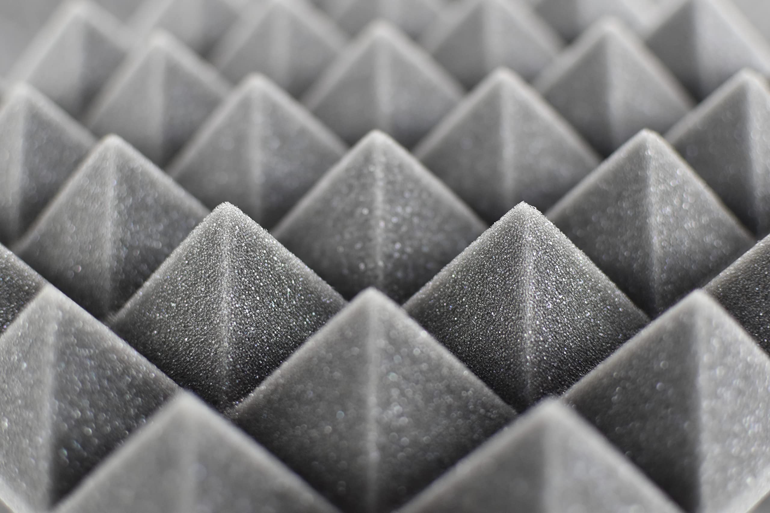 ACOUSPANEL Espuma Acústica Piramidal paneles de 245x245x40mm Gris Antracita (30 unidades)
