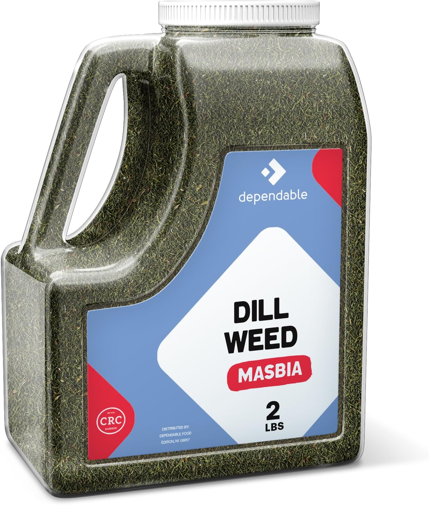 Dependable Foods Dill Weed – 2 Lb. Bulk Jar –- 100% Natural Pure Herbal delight, Non-GMO, No Additives, Salt-Free Seasoning | Kosher, Allergen-Free Spice