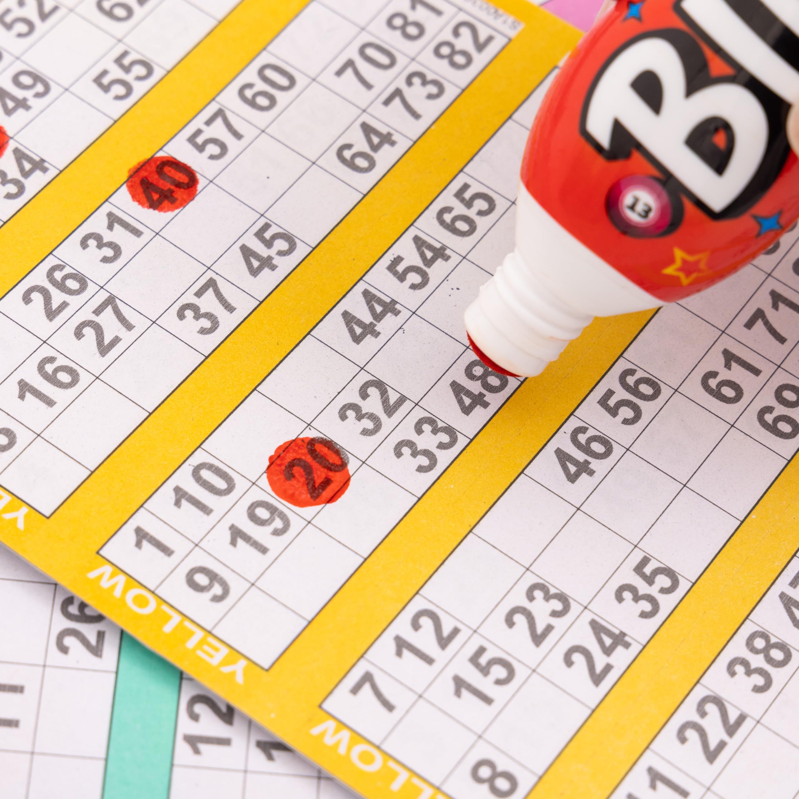 evelay Bingo-Bücher | 6-seitige Bücher Großdruck 3600 Tickets Mehrfarbig mit Sicherheitscodes | Bingo-Karten zum einfachen Abreißen (100)
