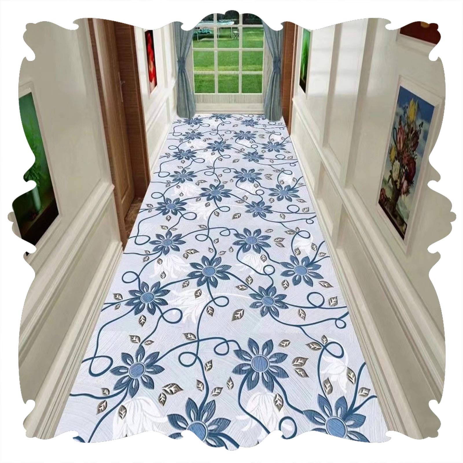Alfombras de pasillo largo entrada lavable con diseño personalizable