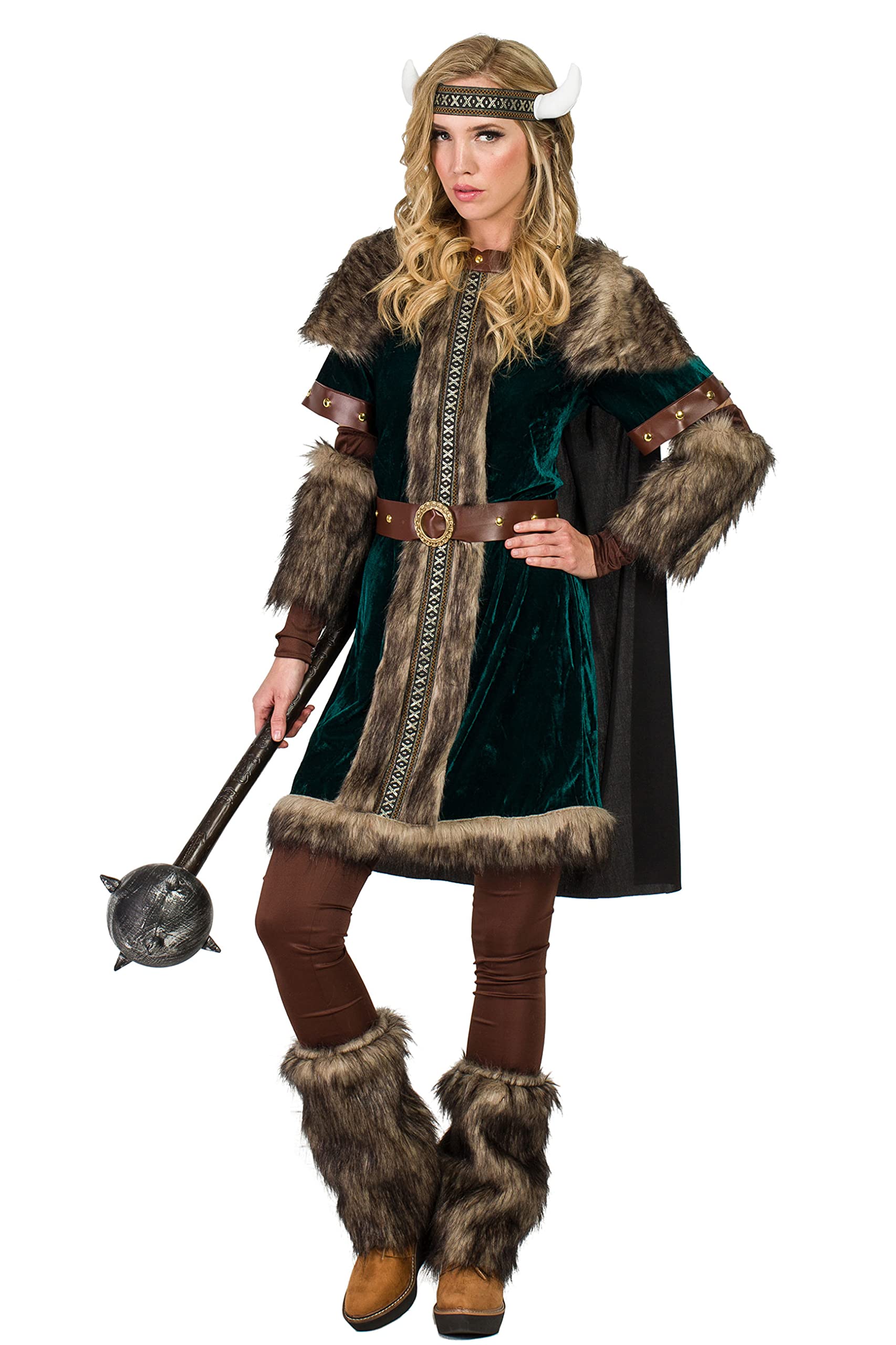 Kimokawaii Disfraz de Vikinga Green Adulta
