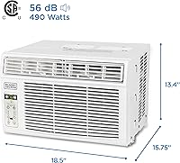 Vista 6 de BLACK+DECKER Aire acondicionado de ventana de 6000 BTU, unidad de aire acondicionado de ventana que enfría hasta 250 pies cuadrados, unidad de aire