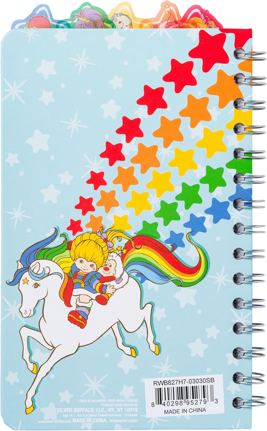 Silver Buffalo Rainbow Brite Spiral Tabbed Notebook Featuring Twink, Starlite, Rainbow Brite, Puppy Brite, and Shy Violet, 8" x 5" - Image 2
