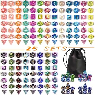 DND Dice Sets,175Pcs Polyhedral D&D Dice with 4 Leather Bags