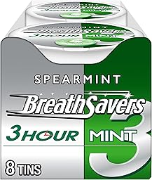 BREATH SAVERS Spearmint Sugar Free Breath Mints Tins, 1.27 oz (8 Count)