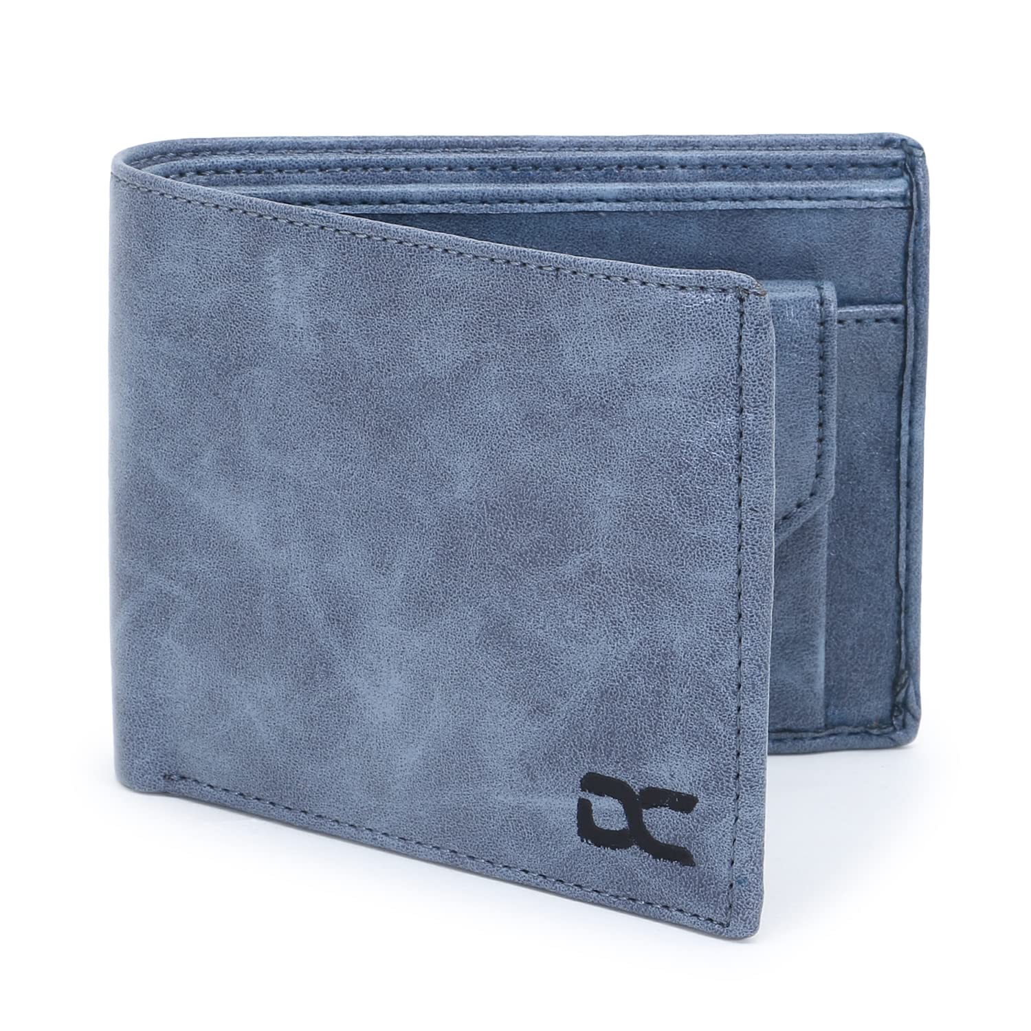 Men's Blue Artificial Leather Wallet (5 Card Slots,Sky Blue)-image-28