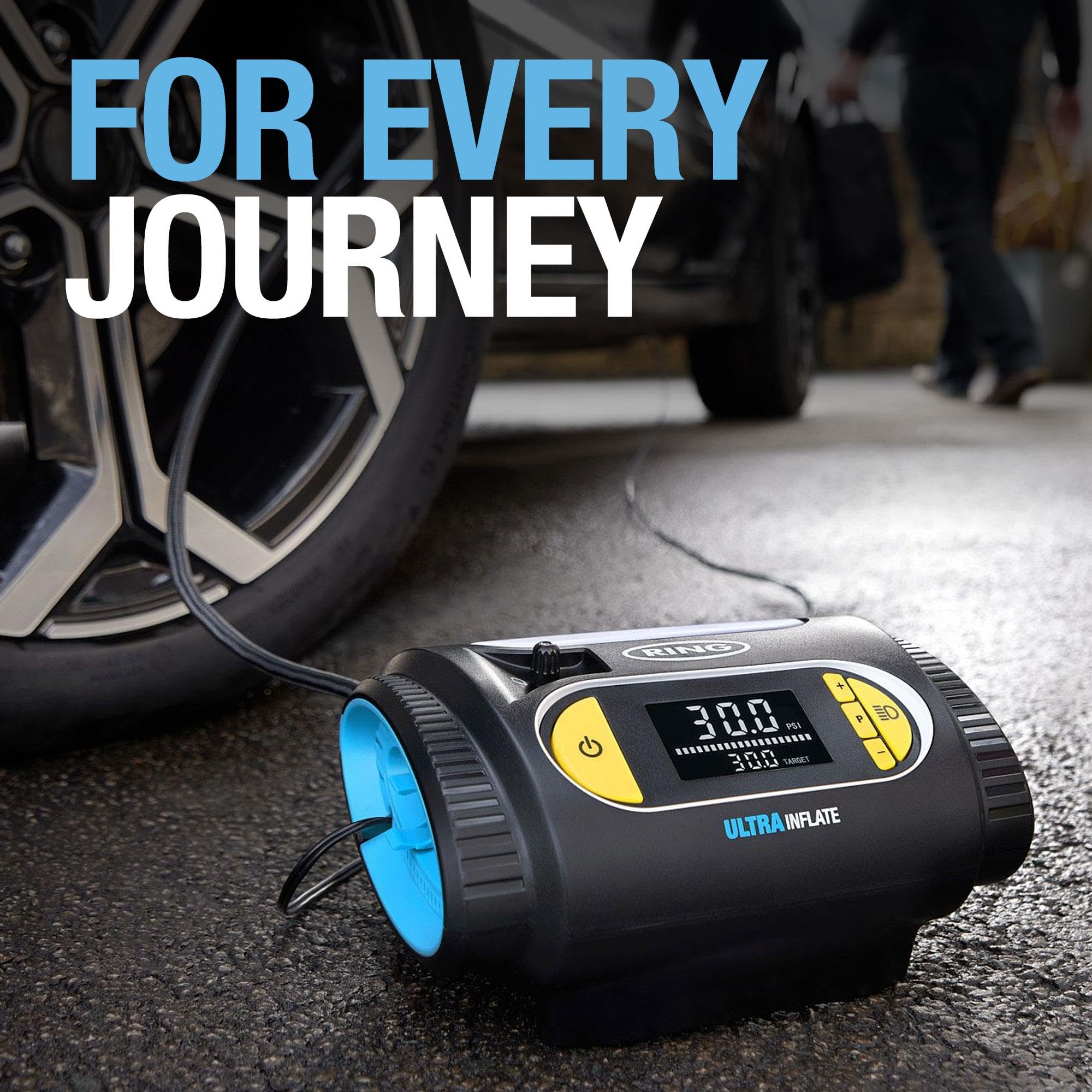 RING ULTRAINFLATE 20 Digital Tyre Inflator Air Compressor - Featuring Auto-Stop & Progress Meter - Compact, Reliable & User-Friendly Tyre Pressure Solution — view 8