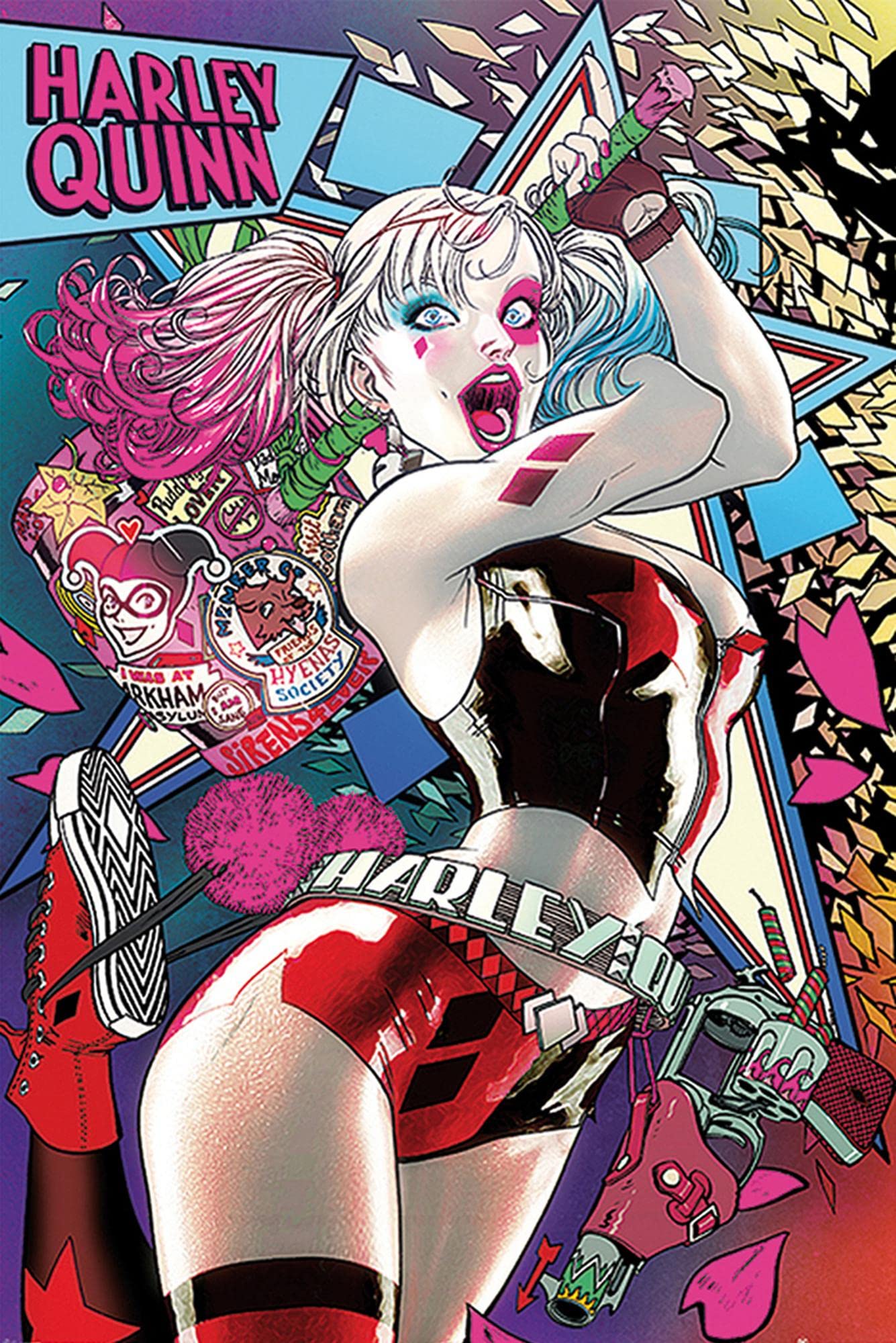 Close Up Batman Comic Poster - Harley Quinn Neon (61cm x 91,5cm)