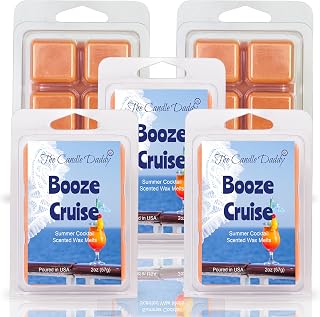 Booze Cruise - Summer Cocktail Scent - Maximum Scented Wax Cubes/Melts- 5 Packs -10 Ounces Total- 30 Cubes