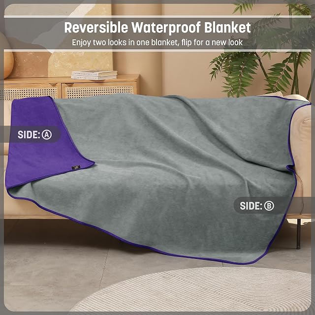 Foto 4 de 7 de Kritter Planet Manta para perros, impermeable, acogedora, resistente a la orina, lavable, para sofá, cama