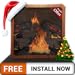 flammes de feu rocheuses gratuites HD - profitez de la cheminée pendant les vacances de Noël refroidies en hiver sur votre téléviseur HDR 4K, votre téléviseur 8K et vos dispositifs d'incendie comme fo