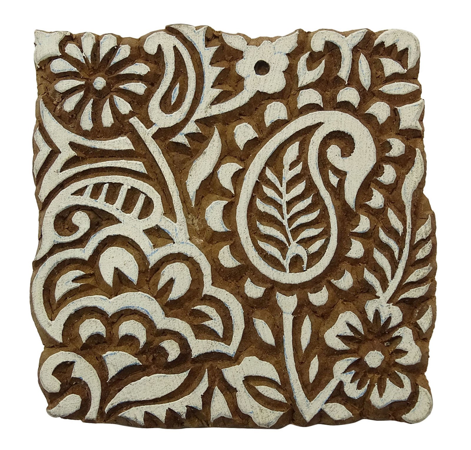 Iba Indianbeautifulart Design#2 Ibaexports Decorative Block Indian Wooden Textile Stamps Wood Printing Block Floral Stamp