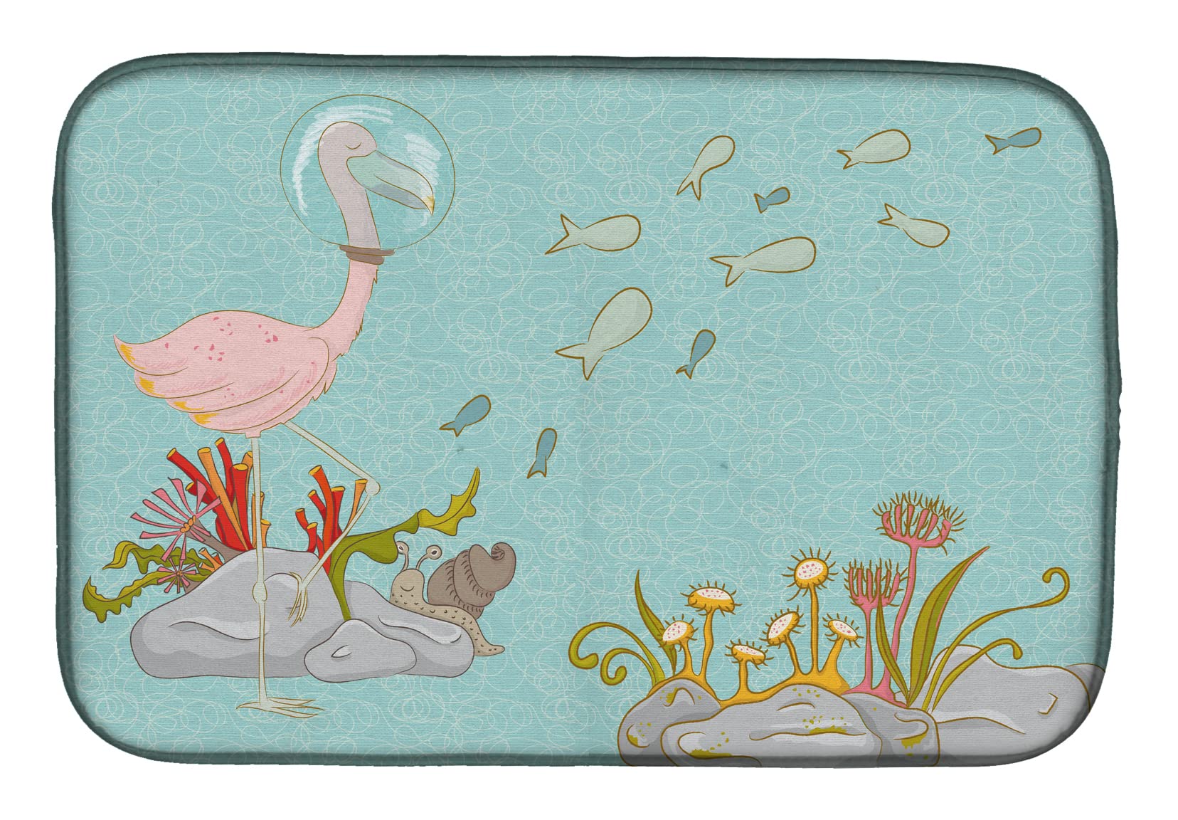 Tapis de séchage original Caroline's Treasures BB8535DDM flamant rose