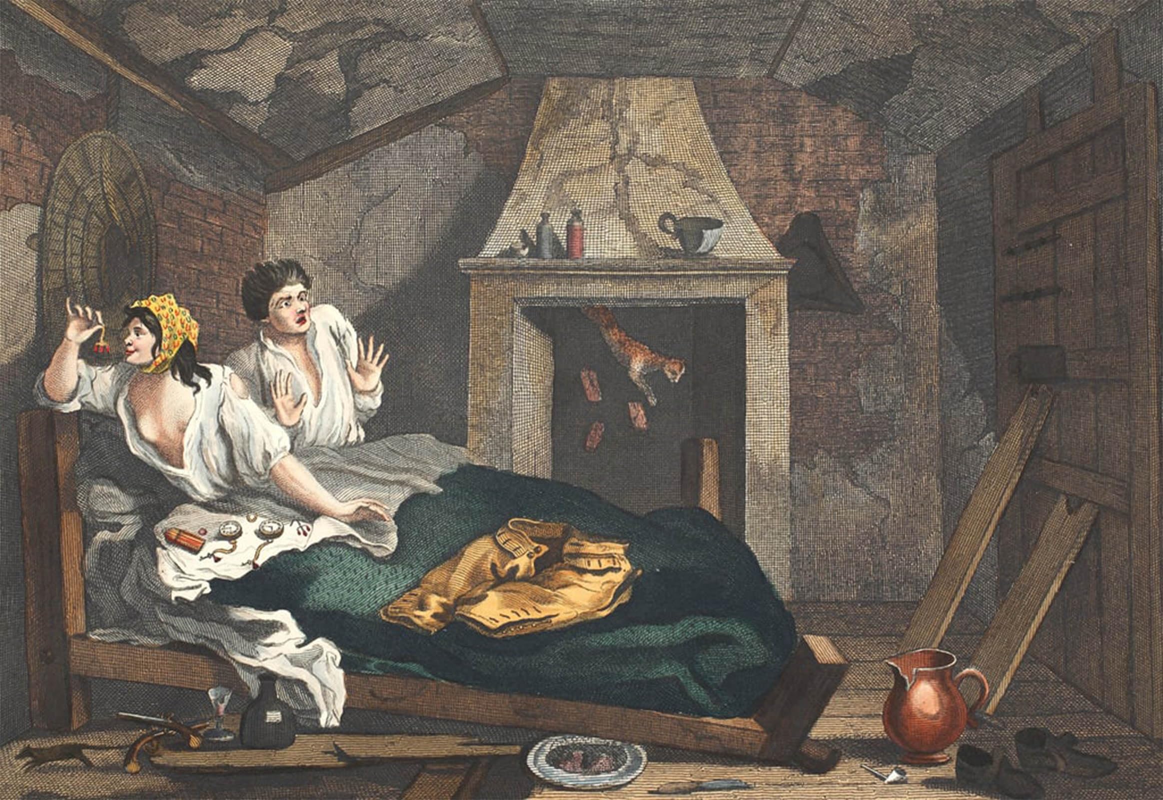 Cuadro artístico de William Hogarth en lienzo vertical de 60x90cm para salón 5