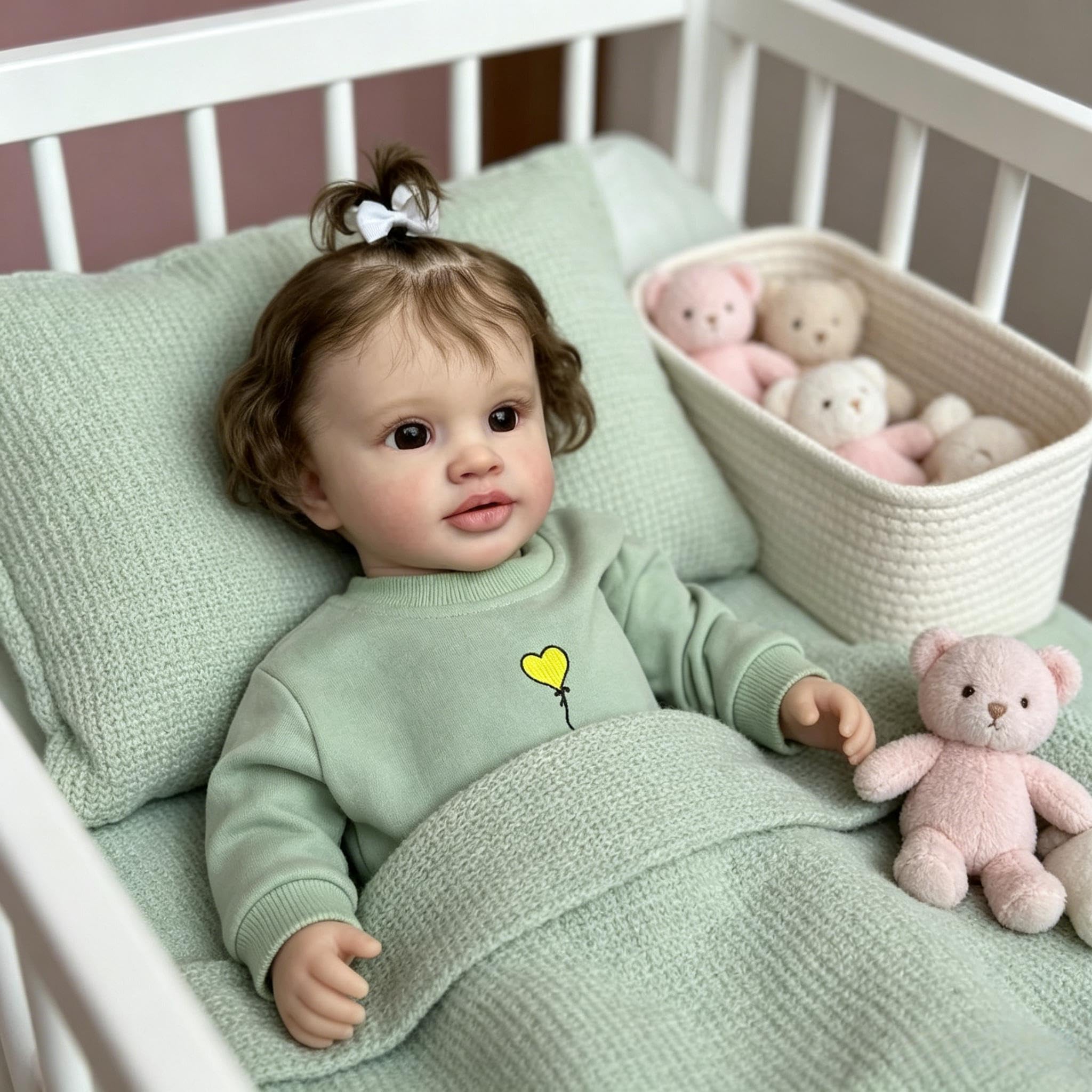 Realistische Reborn Kleinkind Puppen 26 Zoll Reborn Babypuppen Mädchen Pippa Lebhafte Kleinkind Puppe Weicher Tuch Körper der wirkliches Leben Neugeborenes Baby Puppe