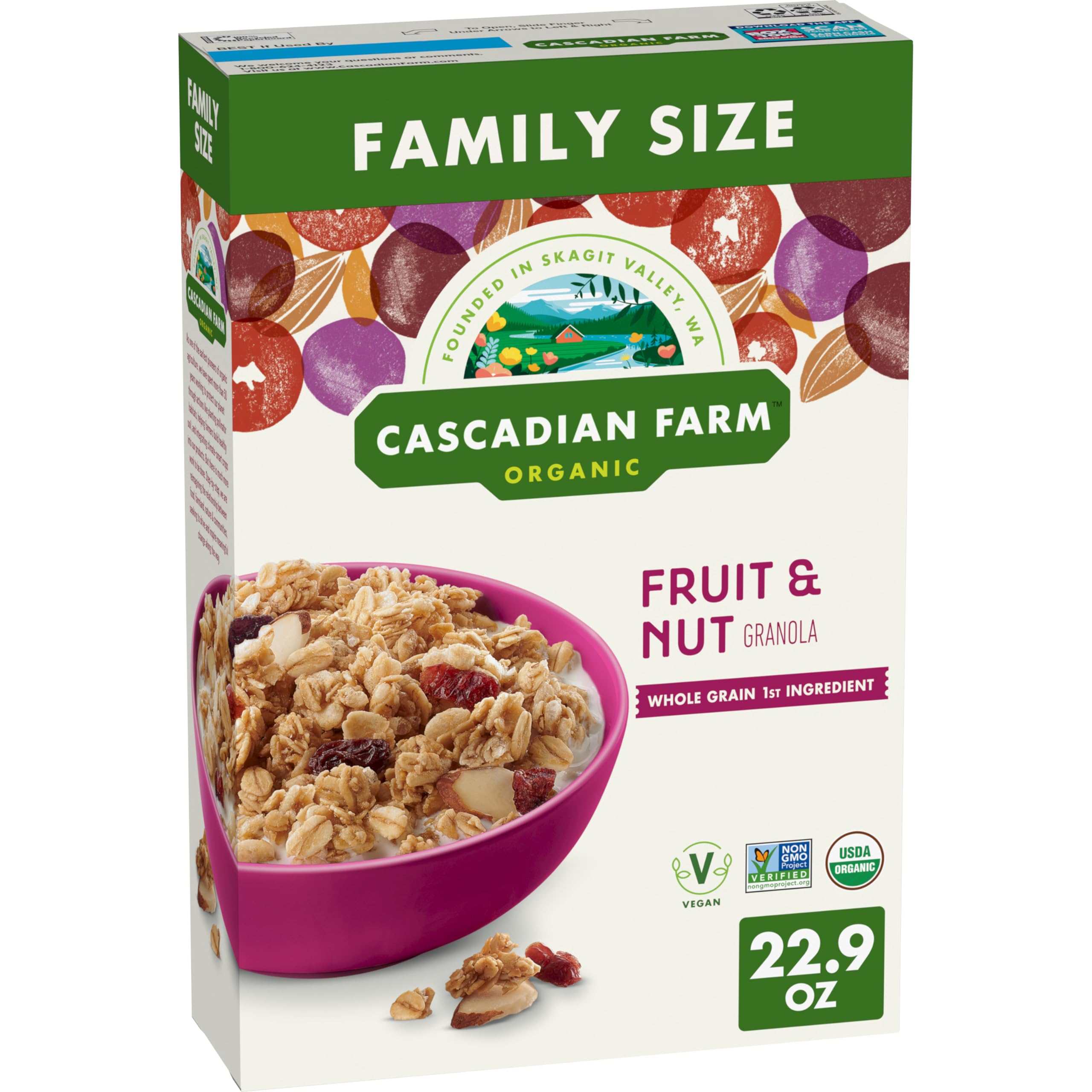Cascadian Farm Organic Fruit and Nut Granola, Whole Grain Oats, 22.9 oz