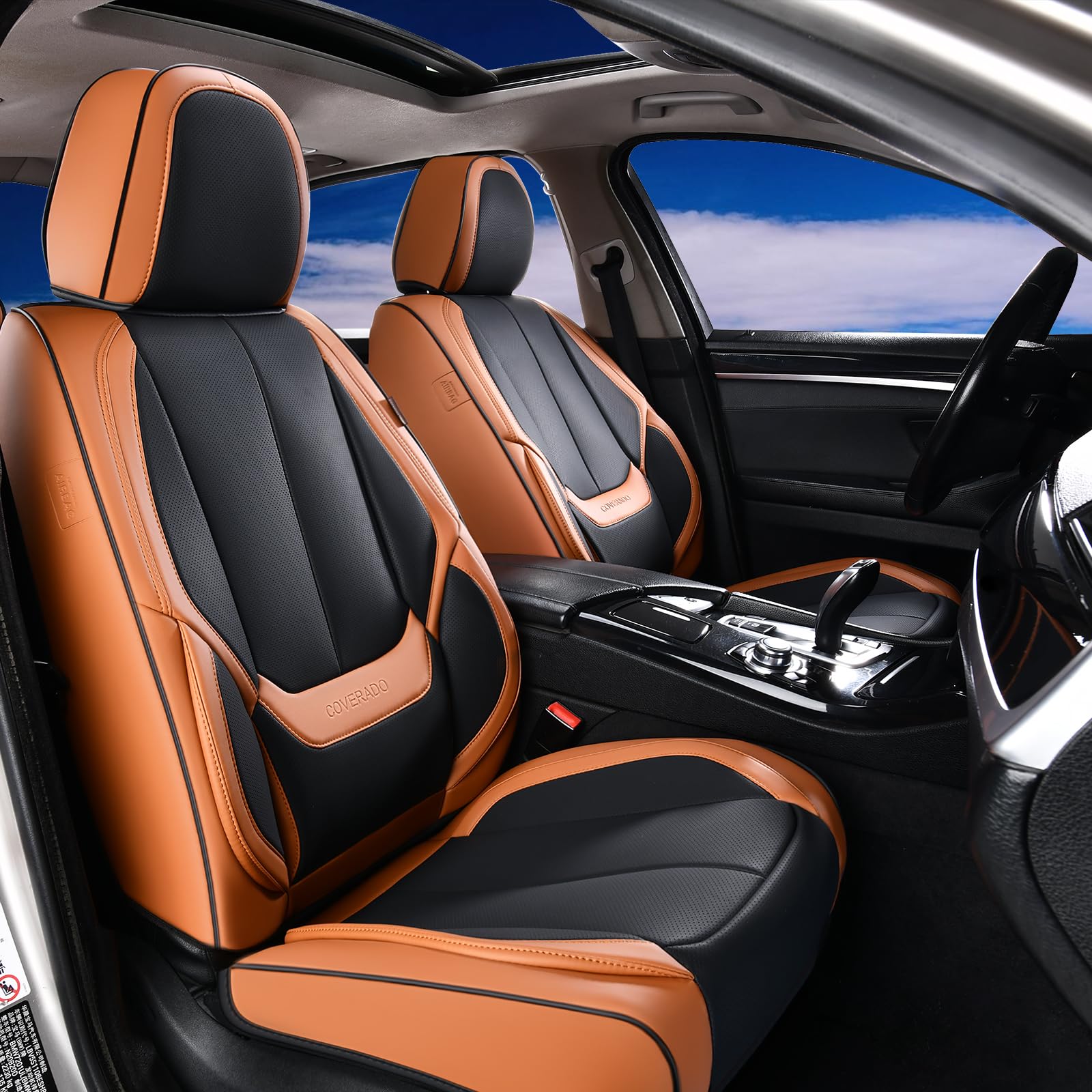 Coverado Seat Covers, Car Seat Covers Front Seats, Car Seat Cover, Car Seat Protector Waterproof, Car Seat Cushion Leather, Seat Covers Carseat Cover Universal Fit for Most Cars