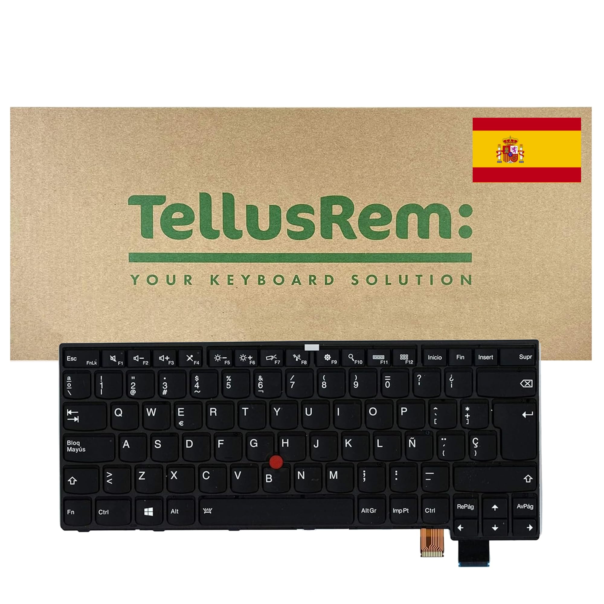 Teclado de respuesto Español retroiluminado para Lenovo Thinkpad T460s T470s