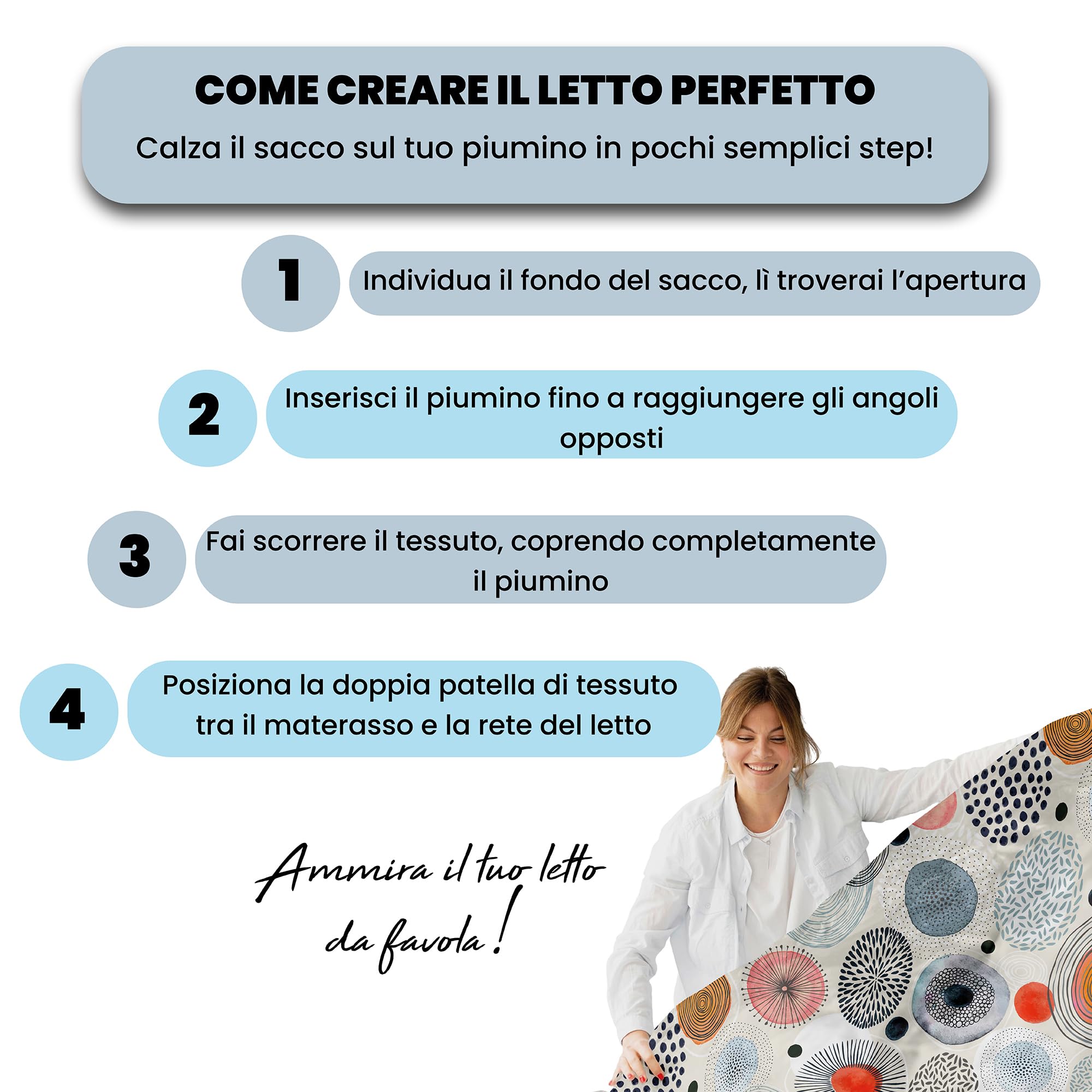 Sogni e Capricci Fantastyczna poszwa na kołdrę (Made in Italy), acquerello, pojedyncza