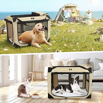 Amazon.com : X-ZONE PET Dog Crate 3-Door Kennel, Collapsible
