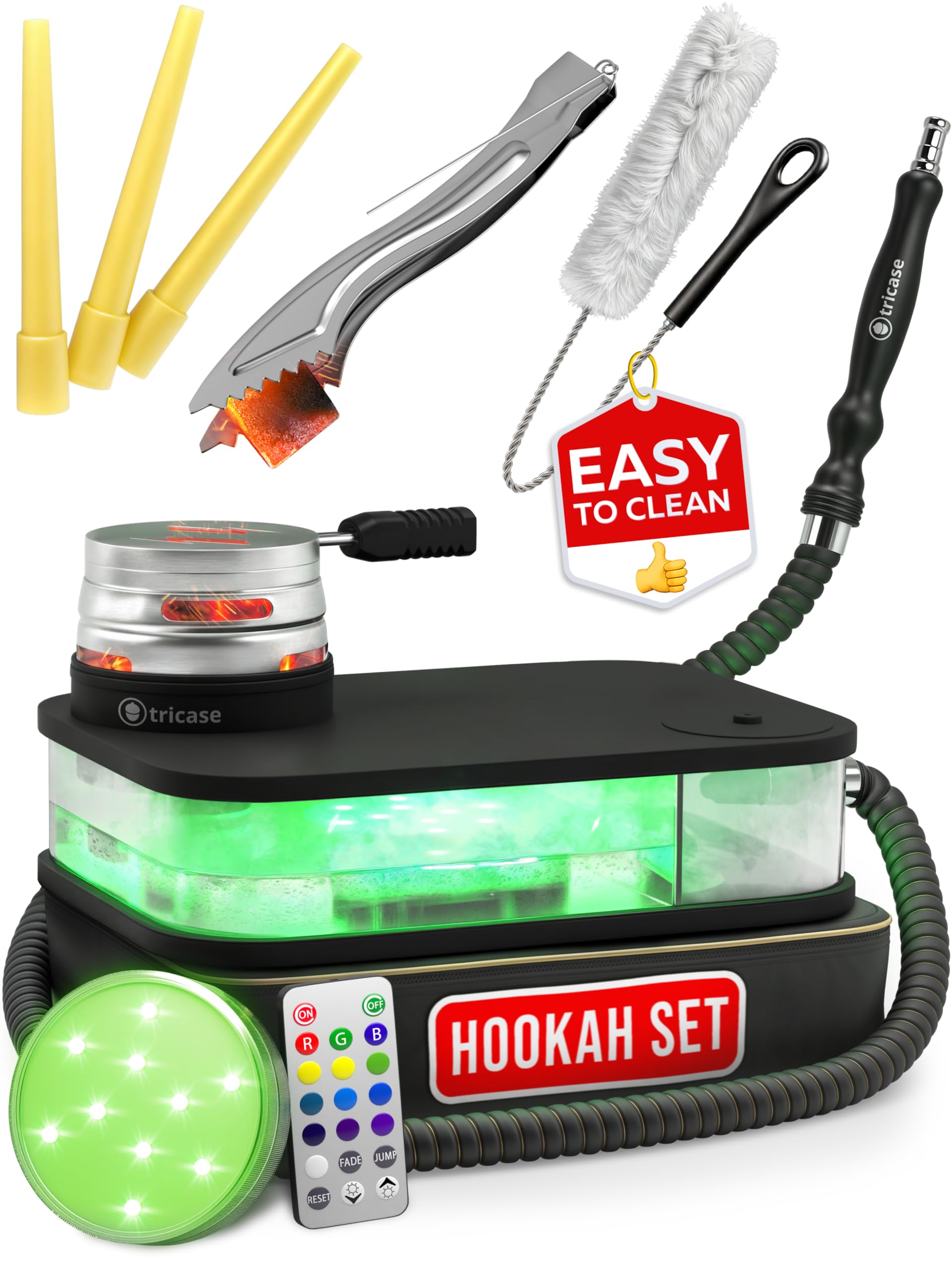 Amazon.com: Shisha Hookah Set with Everything – Black Hookah Kit