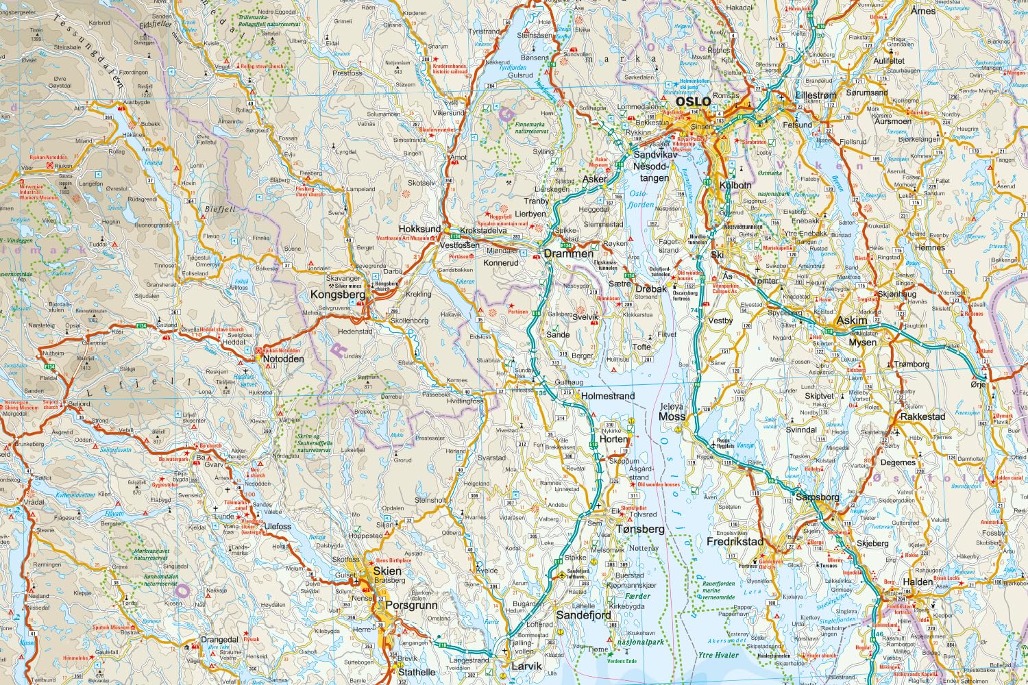 Reise Know-How Landkarte Norwegen, Süd / Norway, South (1:500.000): reiß- und wasserfest (world mapping project)