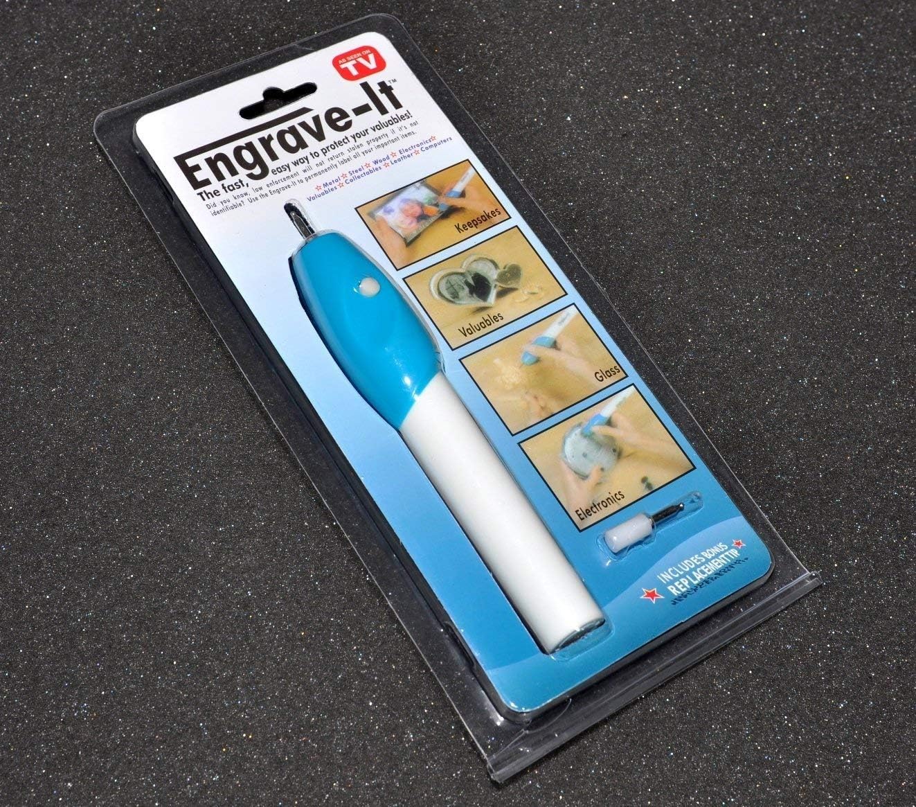 WISHBONE ENGRAVE IT Engraving Pen Etching Carving It Name Machine Electric with Tool Nib for Jewellery and All Glass Metal Plastic Wood | DIY Engraver Tool for Name Writing, Craft & Personalization
