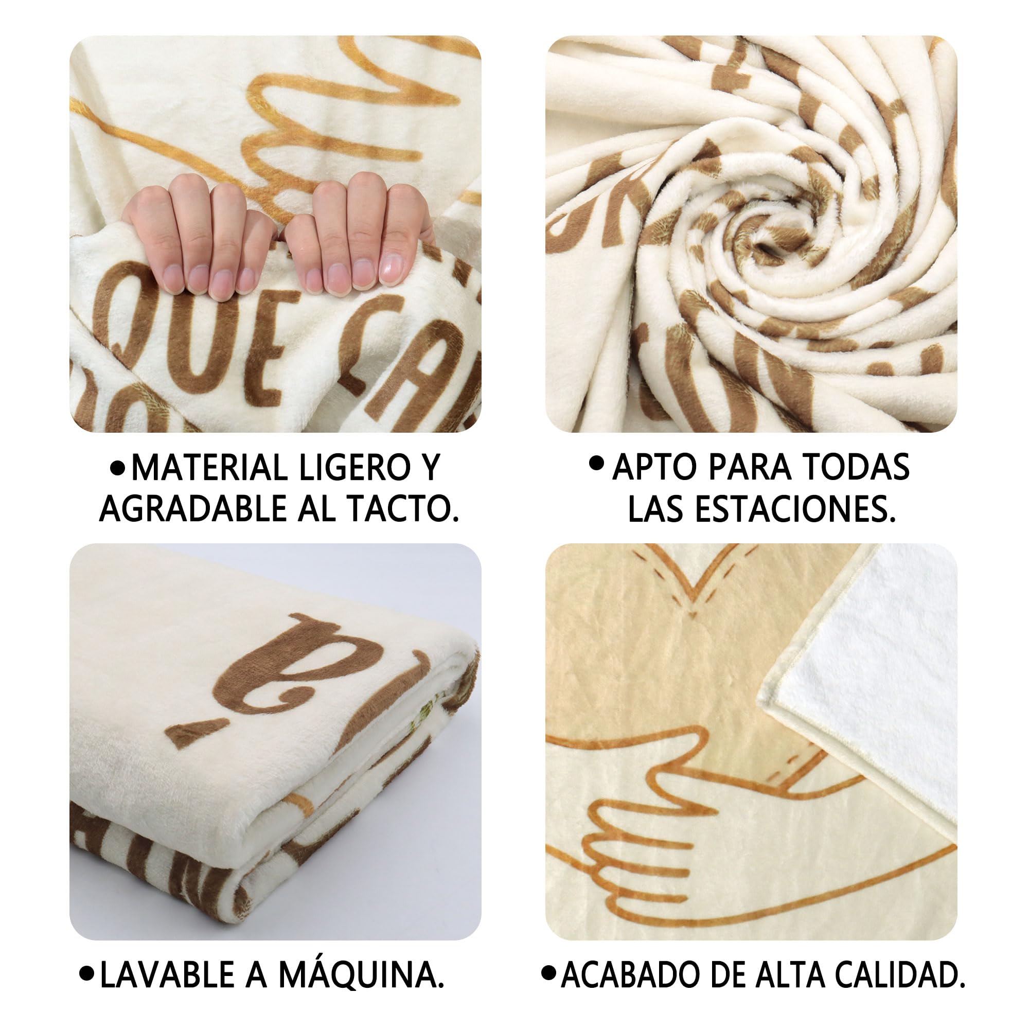 Amorea A mi Abuela Espero Que Cada Vez Que te acurruques en Esta Manta te recuerde cuánto te Quiero Ideas para Regalos Manta para la Abuela Cumpleaños Día de la Madre - 4