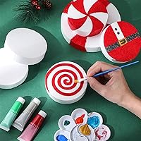 Vista 3 de Marsui 26 círculos redondos de espuma para manualidades, discos blancos falsos para proyectos de bricolaje de 4/6/8/12 pulgadas de diámetro, 1