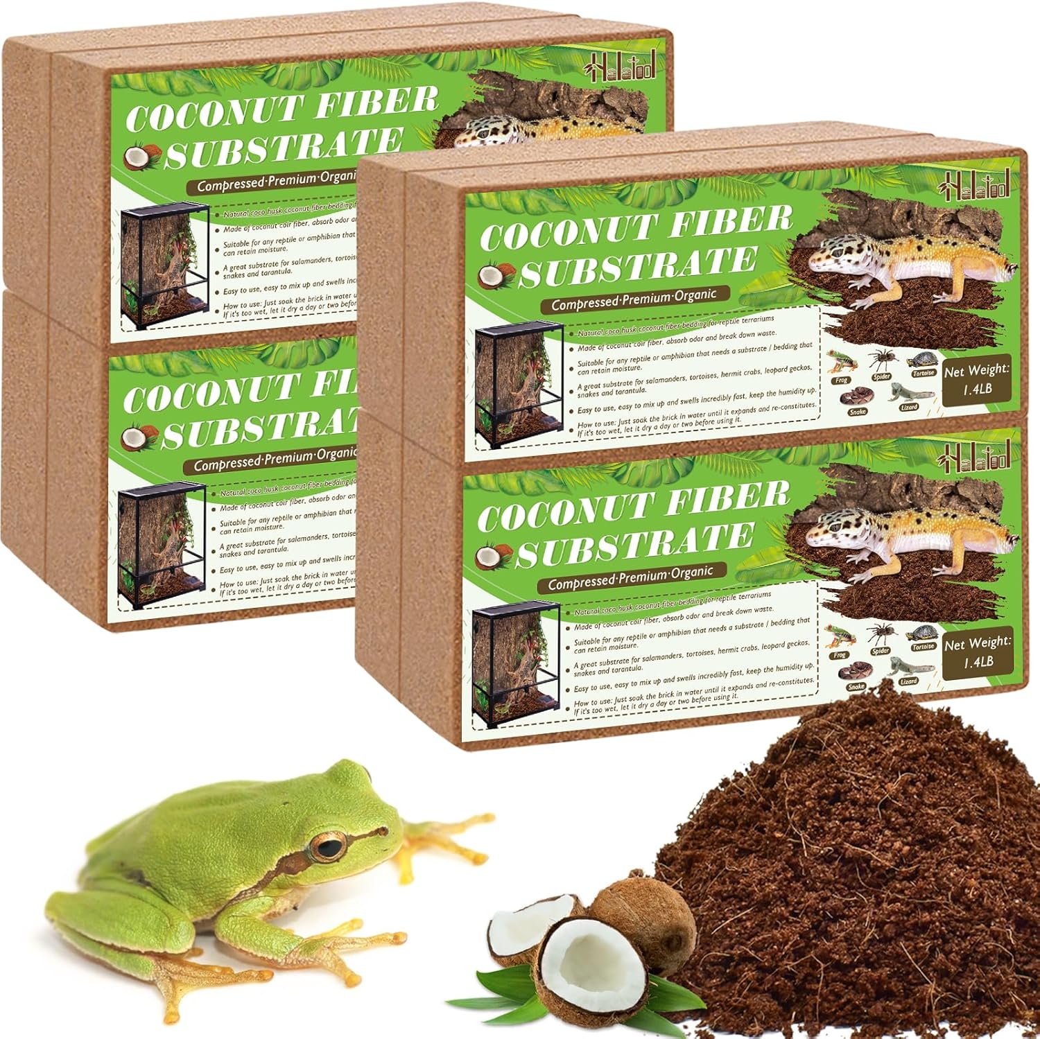 Halatool 8Pack Compressed Coconut Fiber Substrate for