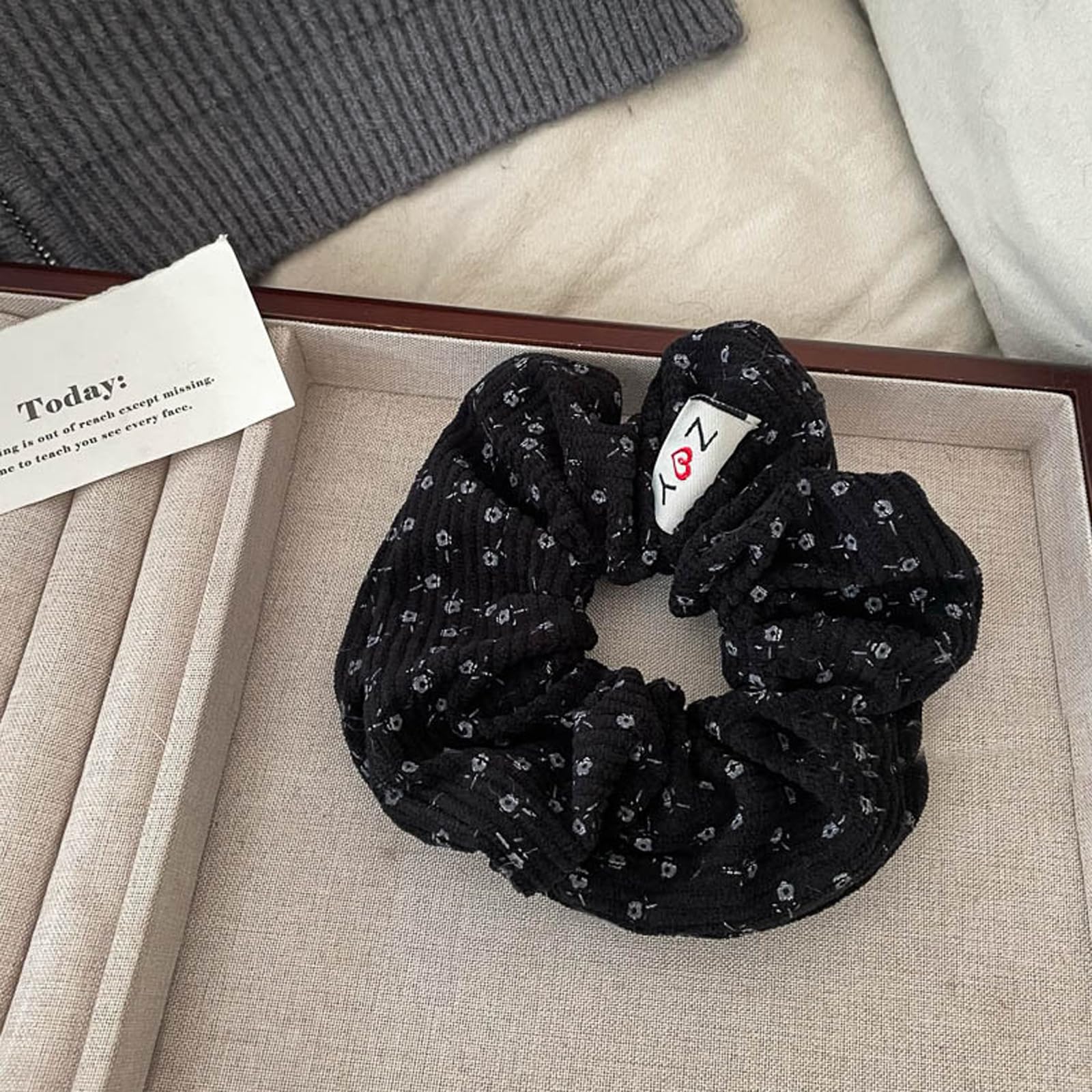 Qiwenr 3 Stück Haargummi aus Cord, Scrunchie, Haargummis Scrunchies für Damen, rib Velvet Scrunchie, Haargummis - Image 4