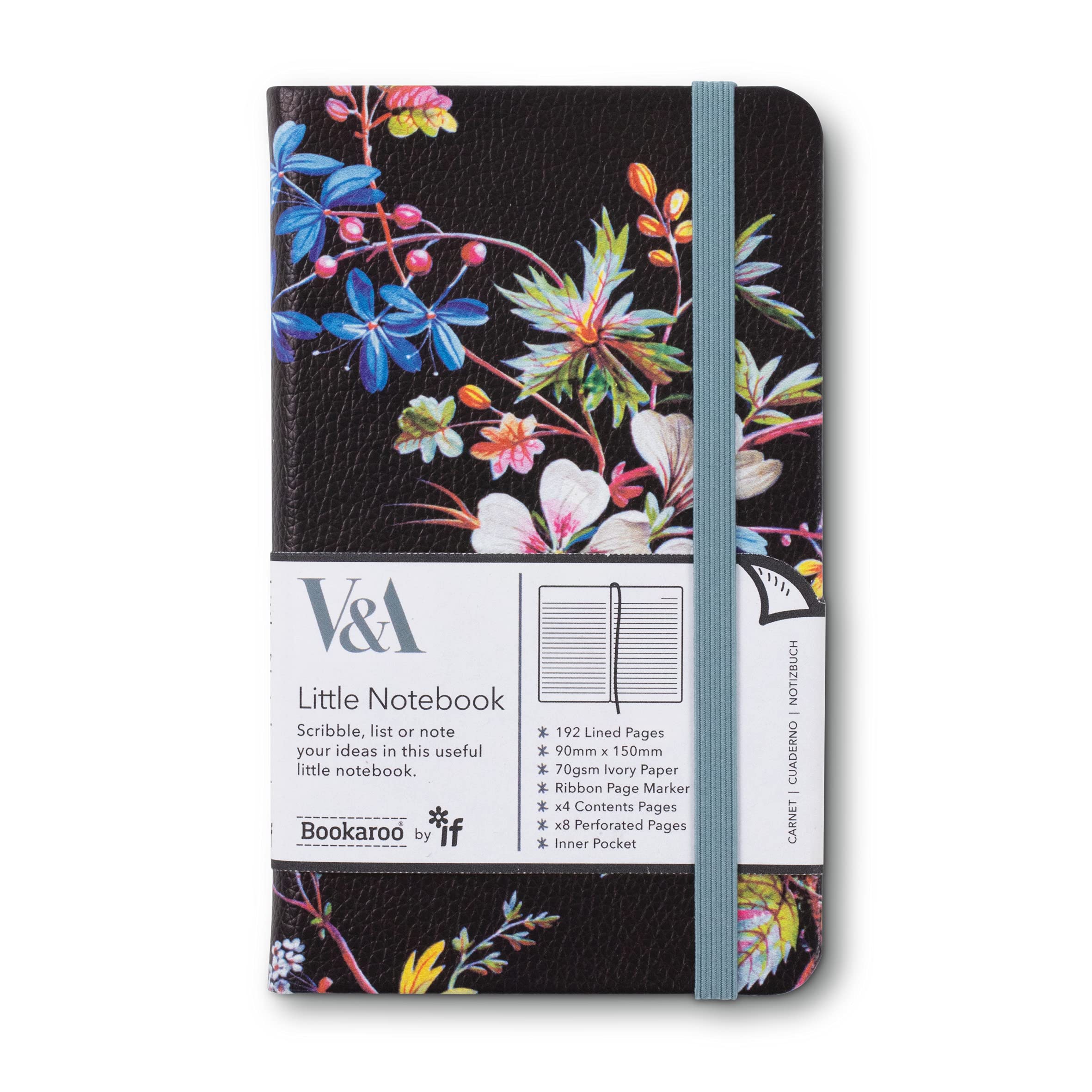 IF V & A Bookaroo Journal A6 Kilburn Black Floral