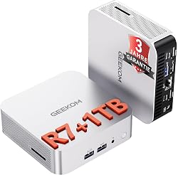 GEEKOM A8 Mini PC (Windows 11 Pro), with AMD Ryzen 7 8745…