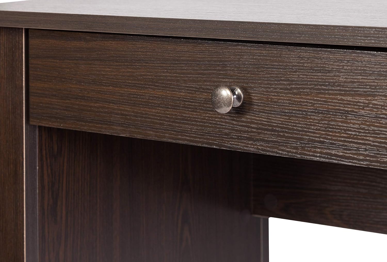Eleanor Espresso Woodgrain Desk with Drawers & USB Port