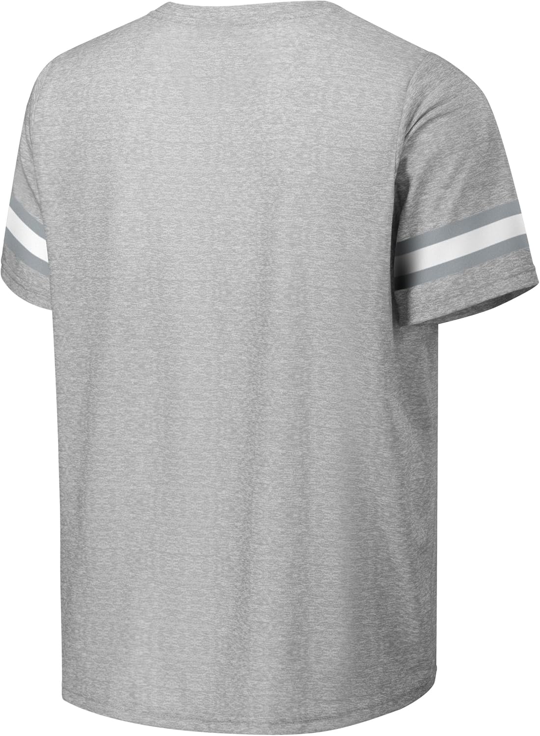 FOCO NFL Men's Officially Licensed Gray Team Color Primary Logo Arched Wordmark Performance Crewneck Short Sleeve T-Shirt - Image 3