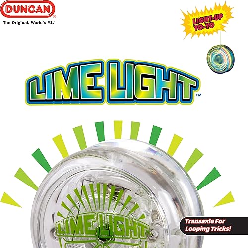 Vista 2 de Duncan Toys Limelight - Yoyó con luz LED, nivel principiante con luces LED, transparente y azul